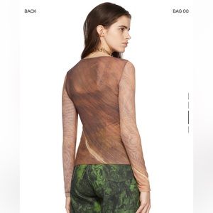 Serapis Brown Mesh Long Sleeve T-shirt